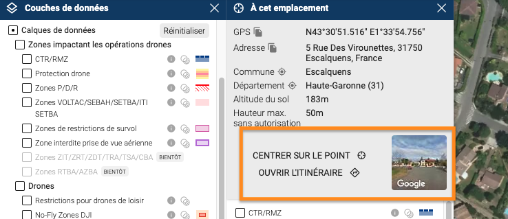 Voir les zones peuplées avec Google Street View