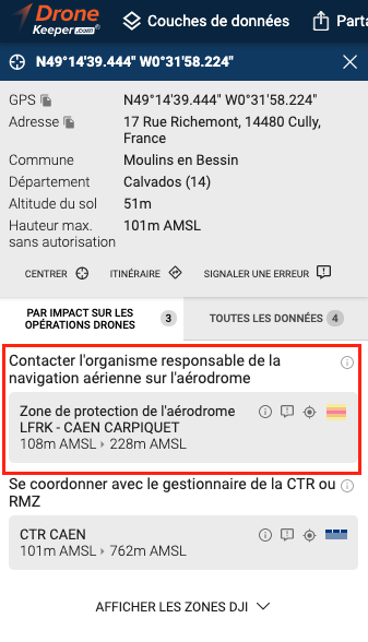 DroneKeeper fournit les contacts des gestionnaires de base