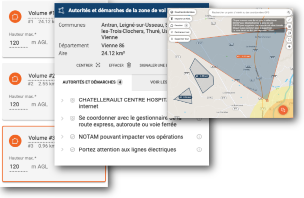 zones de vol mission drone