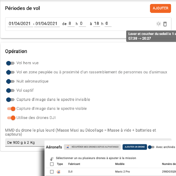 DroneKeeper permet de configurer vos missions