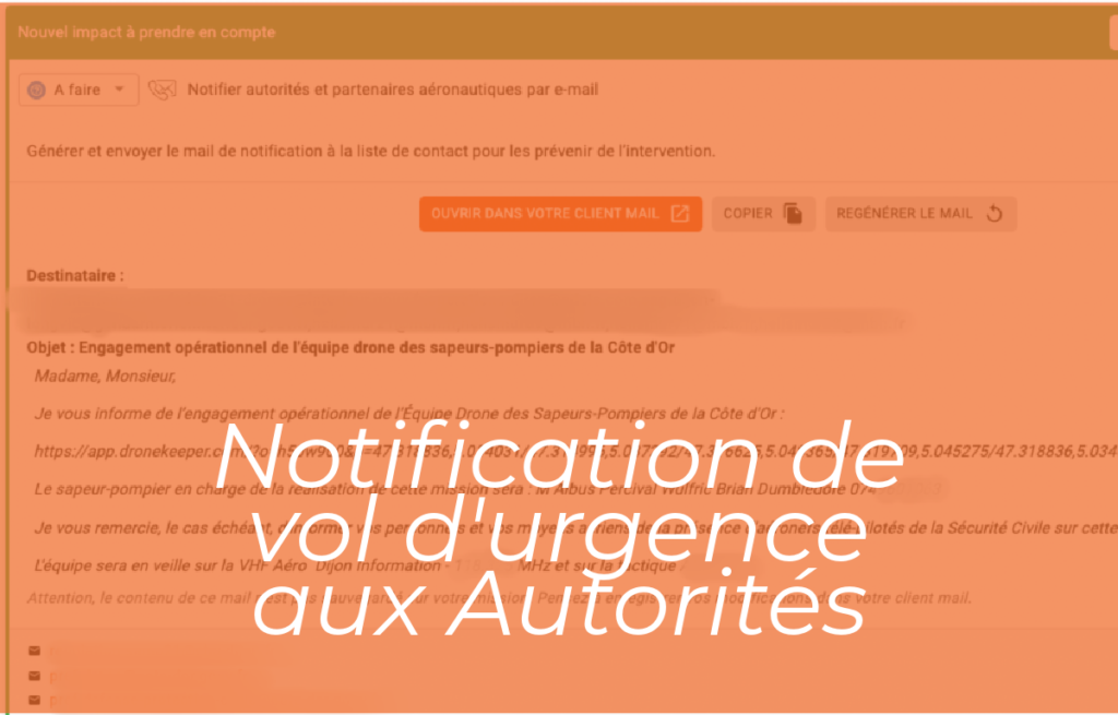 vol de drone opération d urgence