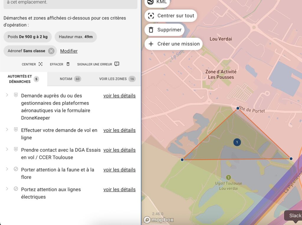 zone non temporaire drone